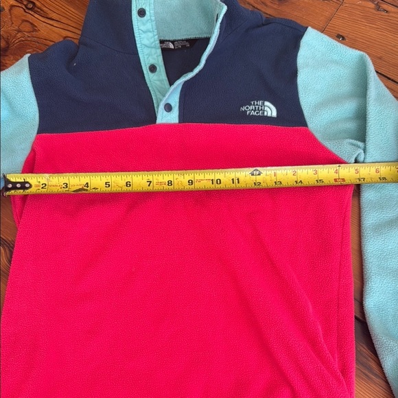 The North Face Girl’s Kids' Pink and Blue Fleece Pullover Sweatshirt Size XL - Picture 5 of 8